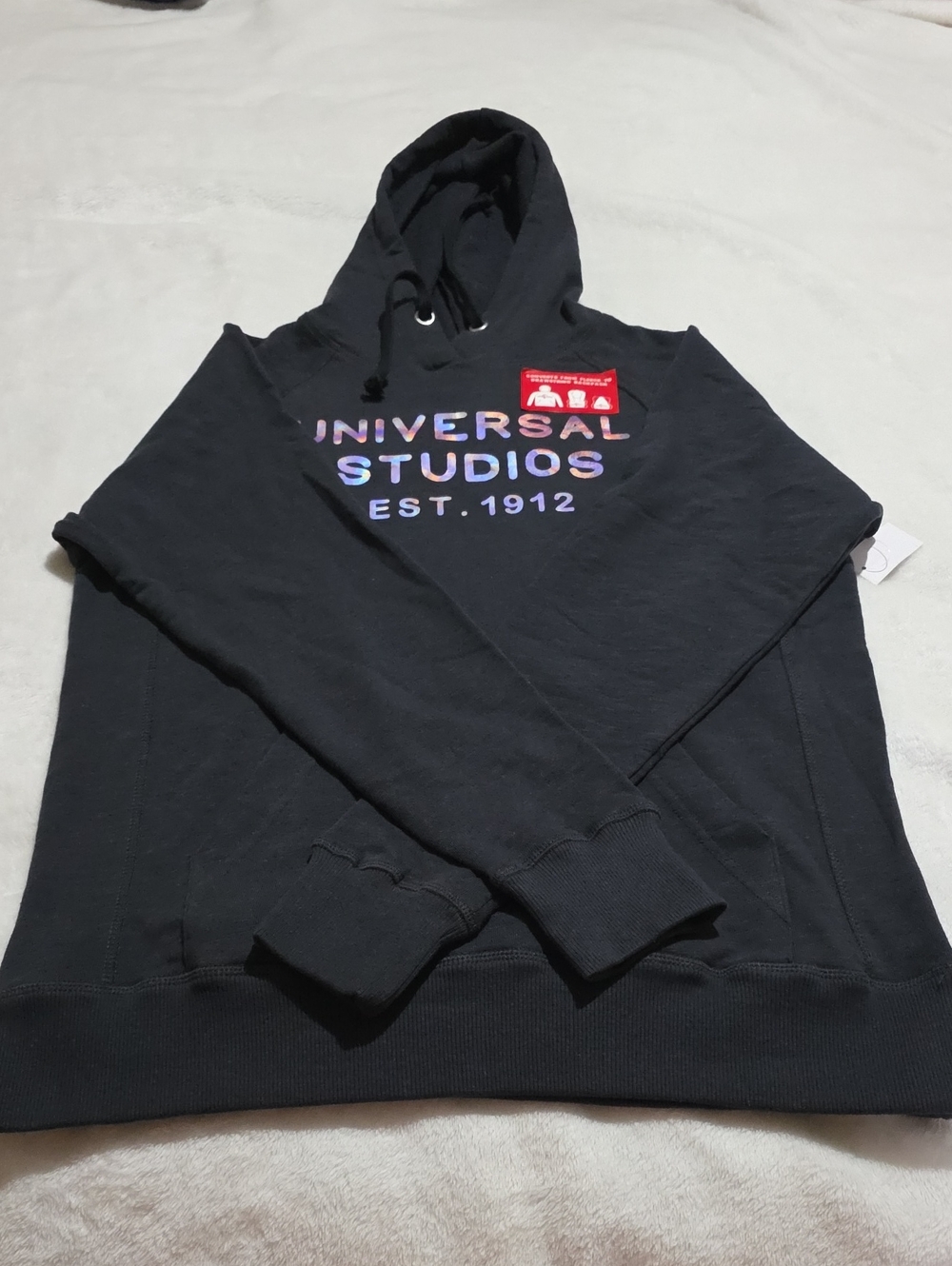 Universal Black Hoodie with Iridescent 'Universal Studios' Logo